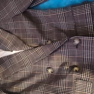 H&M  double breasted plaid extra small jacket